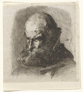 Studie af en gammel mand af Jan Weissenbruch