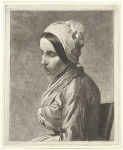 Studie af en siddende kvinde af Jan Weissenbruch