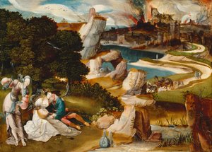 Lot og hans døtre, 1523 (olie på egetræspanel)