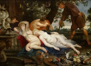 Cymon og Iphigenia - Jan Wildens (1586-1653). Olie på lærred, ca. 1617. Mål : 208x282 cm. Kunsthistorisk museum, Vienne