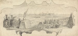 En officer på en vold, der leder bombardementet af en fjern by af Jan Wyck
