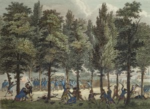Marseillais på Champs-Elysees, 30. juni 1792, indgraveret af Reinier Vinkeles (1741-1816) og Daniel Friday (1765-1822) af Jan after Bulthuis