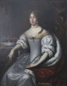 Portræt af Dorothea af Brandenburg, født von Schleswig-Holstein-Sonderburg-Glücksburg (1636-1689) af Jan de Baen