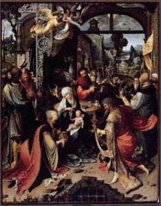 Magiernes tilbedelse (Centralpanel) (olie på panel, omkring 1520)