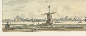 Udsigt over Tienhoven og huset Herlaar af Jan de Beijer