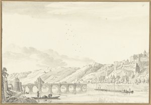 Udsigt over byen og slottet i Namur af Jan de Beijer
