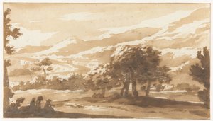 Bjerglandskab i Italien af Jan de Bisschop