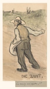 Den, der sår, [vil høste] (titel på objekt)