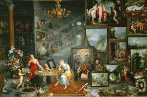 Allegori om synet (maleri på træ) af Jan the Elder Brueghel