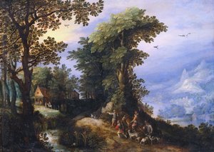 Tilbage fra Jagten af Jan the Elder Brueghel