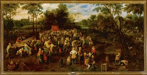Bryllupsbanket ... (maleri på lærred) af Jan the Elder Brueghel