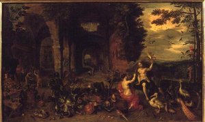 Allegory of Air and Fire, ca. 1650-60 (olie på panel)