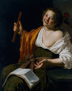 Pige med fløjte. Omkring 1630