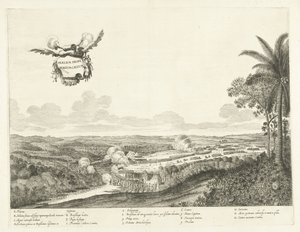 Gevechten ved Porto Calvo, 1637 Slag nær Bald Harbor (titel på objekt) af Jan van Brosterhuyzen
