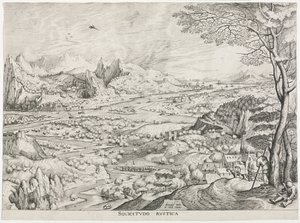 De store landskaber: Rustic Solicitus, ca. 1555-1558. af Jan van Doetechum