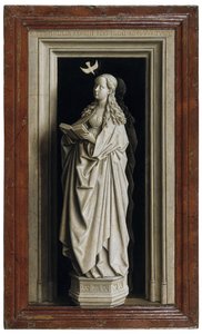 Bebudelsesdiptykonen, højre panel, 1434-1435 af Jan van Eyck