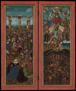 Korsfæstelsen, Den sidste dom, ca. 1440-41. af Jan van Eyck