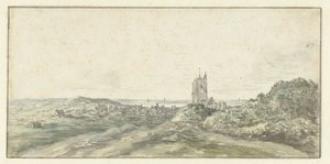 Udsigt over Egmond aan Zee af Jan van Goyen (possibly)