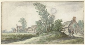 Udsigt over en landsby af Jan van Goyen (possibly)