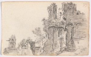 En romansk ruin af Jan van Goyen