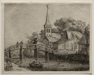 Træbroen af Jan van Goyen