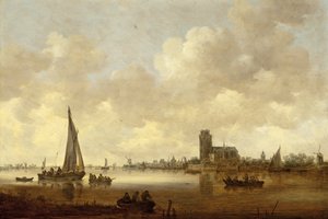 Udsigt over Dordrecht af Jan van Goyen