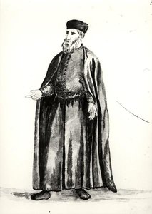 Leder af arbejderne fra det venetianske arsenal (akvarel på papir) (s/h foto) af Jan van Grevenbroeck