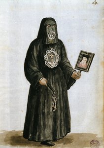 Robes of the Guardians of the lay guild of St. Fantino i Venedig (pen & blæk og wc på papir) af Jan van Grevenbroeck