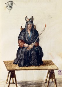 Troldkvinde, illustration fra Gli Habiti de