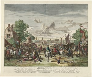 Paardenmarkt, ca. 1702 War Horse Market / Mavors Paardemarkt (titel på objektet) af Jan van Huchtenburg