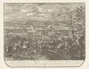 Slag bij Senta, 1697 Udsigt og repræsentation af slaget ved Zenta, givet den 11. september 1697 (titel på objekt) af Jan van Huchtenburg