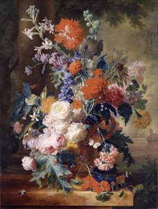Blomsterstilleben af Jan van Huysum