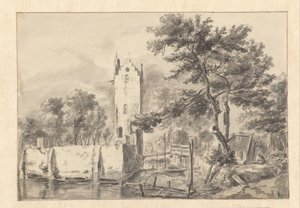 Udsigt over herregården Kostverloren på Amstel af Jan van Kessel