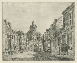 Udsigt over Wittevrouwenpoort i Utrecht af Jan van Lokhorst