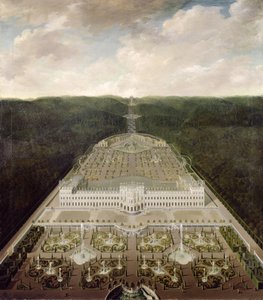 Udsigt fra slottet til Octagon, efter 1716