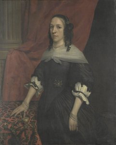 Portræt af en kvinde, muligvis Anna van Bourgondië, grundlægger af Slot Windenburg op Dryschor (Schouwen) og kone til Adolf van Kleef af Jan van Rossum