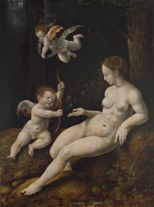 Venus og to amoriner, ca. 1528 (olie på panel)