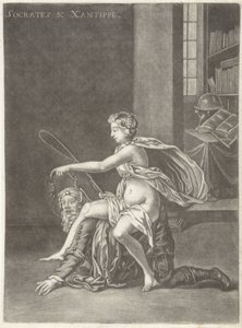 Sokrates hånet af sin kone Sokrates og Xanthippe (titel på objekt)