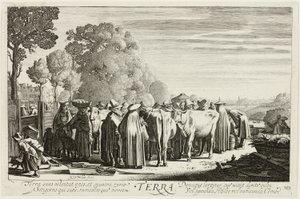 Jord, plade 1 fra De fire elementer af Jan van de Velde II