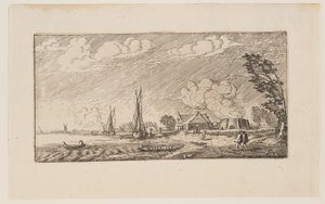 Lime-Kiln i stormvejr, fra Six Landscapes af Jan van de Velde II