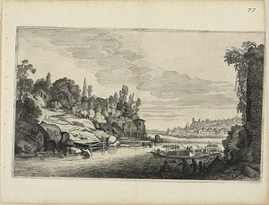 Flodlandskab af Jan van de Velde II