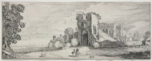 Nogle behagelige landskaber og ruiner af oldtidsmonumenter: Brederode Slot af Jan van de Velde II
