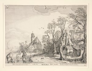Winter, fra en serie af de fire årstider af Jan van de Velde II