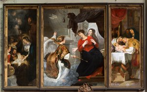 Sognekirke (Sognekirken Vor Frue). Interiør. maleri.
