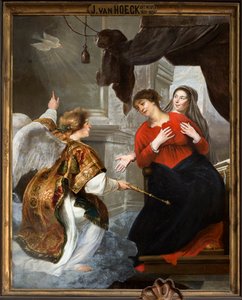 Sognekirke (Sognekirken Vor Frue). Interiør. maleri. af Jan van den Hoecke