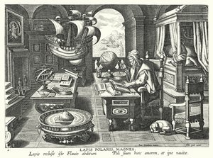 Lapis Polaris Magnes (gravering) af Jan van der Straet