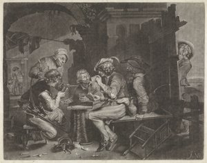 Kortspillere og en tissemand
