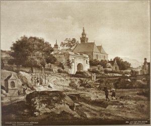 Hollandsk: Kloster i et landskab Kloster i et landskab af Jan van der Heyden