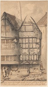 To udbrændte huse i Oude Nieuwstraat, 1682 af Jan van der Heyden