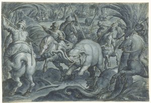 Elefantjagt af Jan van der Straet